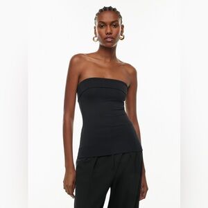 Black Aritzia contour fold over tube top !!